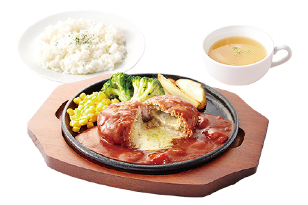 チーズハンバーグ（ライス・スープ付）
